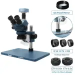 7X-50X 模擬焦距立體三目變焦顯微鏡 4K 38MP 顯微鏡相機 CTV 帶 0.5X 2.0X 0.7X 輔助物鏡
