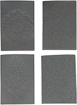 4Pcs Silicone Clay Texture Sheets Boho Texture Mat Impression Mat DIY Crafts