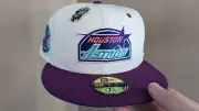 Exclusive Houston Astros Capsule Chrome 35 Years 7 1/2 Fitted Hat Purple Pink