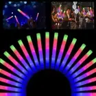 UP TO 32pc LED Foam Sticks RGB Thunder Wand Glow Stick Flashing Light Rave Part