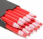 Tutoy 12 Pcs Marker Peel Off Chinagraph Grease Wax Pencil For Metal Glass Fabric -Red
