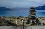 3D Stone Lake Mountain Landscape Wallpaper Wall Murals Removable Wallpaper