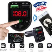 1/2x Radio FM Transmitter Car Kit Music Player USB Charger Wireless Bluetooth