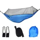 Blue Automatic Pop-Up Mosquito Net Hammock - 200kg Load Capacity, Lightweight Ou