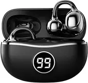 Open Ear Clip Wireless Earbuds, Running Earphones, Open Ear Earbuds Wireless Clip On Headphones Comfortable for Fitness Running Gym Workouts