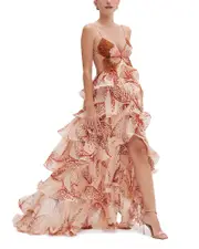 PatBO Sunset Butterfly Maxi Dress
