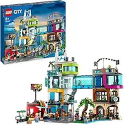 LEGO® City Centre 60380 Building Toy Set,Model Building Kit with Reconfigurable Modular Rooms Including Toy Shops, Barber, Vlogger Studio, Hotel and Rooftop Disco with 14 Minifigures
