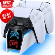 PS5 Controller Charger Station for DualSense & Edge, with LED Indicators, Chargi