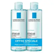 [La Roche Posay] La Roche-Posay Effaclar Micellar Water Ultra Purifying Make-up Remover Cleanser Oily Skin 2x400ml