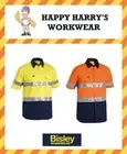 Bisley Taped Two Tone Hi Vis Lightweight Short Sleeve Shirt BS1896 NEW WITH TAGS