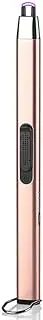 Electric Lighter, Candle lighters, Rechargeable Type-C USB Plasma Arc Windproof Lighters with Safe Button for Grill BBQ Fireplace Camping Stove Kitchen Firework Birthday Christmas (Rosegold)