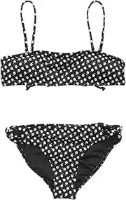 [O'Neill] Kids Girl's Ella Ditsy Bralette (Little Kids/Big Kids), Black, 10 (Big Kids)