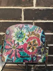 NWT Brahmin Small Georgina Crossbody Bag Desert Bloom Leather multi red green