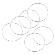 130mm(5.12") OD Metal O Ring Non-Welded Craft Hoops for DIY Silver Tone 10pcs