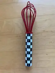 MacKenzie Childs Whisk Courtly Check w/Red Small NEW in Box Retired