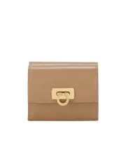 Salvatore Ferragamo Gancini Clasp Compact Wallet One size Green