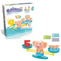 在飛比找松果購物優惠-小豬數字啟蒙遊戲 小豬天秤 平衡玩具 數字加減法玩具 益智積