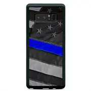 Police USA Flag Blue Line Case Cover Samsung Galaxy S23 S22 Plus Ultra S21+ S20