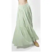 Pearl & Caviar Zakar Button Front Maxi Skirt in Mint S/M