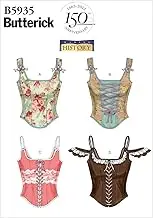 Butterick 5935 Standard Pattern Boned Corsets with Lacing and Ruffle Variations Sewing Pattern - Size D5 (38-46)