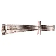 Atlas #5 Left Hand Turnout, Code 55 Nickel-Silver Rail, Brown Ties - N Scale