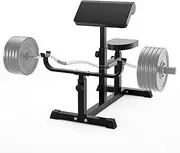 Uboway Adjustable Arm Preacher Curl Weight Bench, Seated Strength Training Fitness, Isolated Barbell Dumbbell Biceps Station, Roman Chair for Upper Limb Muscle for Home Gym
