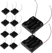 ELAYARD 12pcs Classroom Battery Holder Case Portable Battery Box for Scientific Experiments Electronic Projects Easy to Install Design for Educational Use