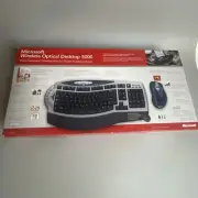Microsoft Wireless Optical Desktop 5000 Keyboard Wireless Mouse Digital NEW