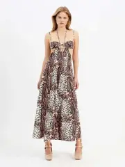 BNWT ALICE MCCALL TIGERS EYE HAVANA AFFAIR MIDI DRESS- SIZE 10 AU/6 US (RRP $549