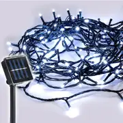 100 White Solar LED Fairy Lights 4.9m