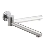 Aquaperla Pentro Chrome/Matt Black Solid Brass Round Bath Spout