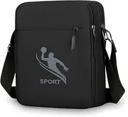 [Ogetok] Large Crossbody Bag Black Big Messenger Bag for Men Women, Casual Side Shoulder Bag Neck Pouch, Travel Cell Phone Purse Wallet Handbag with Adjustable Strap for Business, Traveling, Hiking