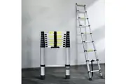 Giantz 2.6M Telescopic Ladder Aluminium Extension Extendable Steps Adjustable Height
