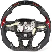 Carbon Fiber Heated LED Display Shift Lights Steering Wheel Compatible With Dodge Challenger SRT HELLCAT 2015-2020
