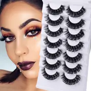 7 Pairs of D-Curved Natural Curling False Eyelashes Air Feeling Faux False Eye Lashes