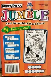 Penny Press Jumble July 2020 Scrambled Word Game FREE SHIPPING CB