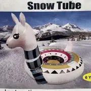Alpaca Shaped Snow Tube for Sledding by Triumpeek