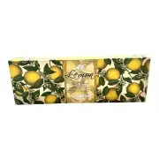 Lemon Citron Sculpted Soap Bar Made in Italy Set of 3 x 4 oz.