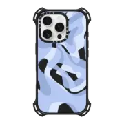 iPhone 16 Pro Bounce Case MagSafe Compatible retro swirls in blue