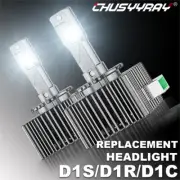 2PCS LED Headlight Bulb D1S D1R High Low Beam Replace HID Xenon Conversion Kit (for: BMW)