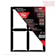 ULTRA PRO 35PT 4 Card Black Border UV ONE-TOUCH Magnetic Holder frame mtg