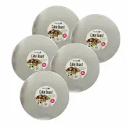 Ozoffer 29cm Cake Board Round Silver Tab Display Cupcake Pastry Cake Box Cardboard