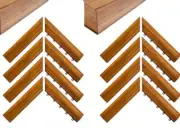 16 Interlocking Deck Tiles Corner Trim Pieces, Waterproof, Easy Snap, Match 12”