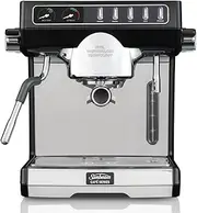Sunbeam Café Series Duo Manual Espresso Coffee Machine| 58mm Commercial Size Group Head, Fast Heat-Up Dual Thermoblock Heating System, Steam Pressure & Hot Water Control, EMM7200BK