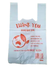 900pcs Small 42×23cm Reusable Plastic Singlet Shopping Grocery Carry Bags