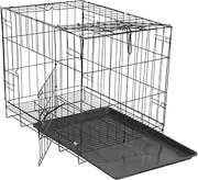 CORHAD Folding Pet Cage for Small Medium Dogs Cats and Rabbits Portable Black Dog Crate with Breathable Design Durable Easy to Carry for Indoor Outdoor Use