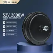 52V 2000W E-bike Brushless Gearless Rear Drive Wheel Hub Motor 20-29inch700C