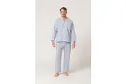 Mens Lynx Sizes S-7XL Long Sleeve PJS Pyjamas Set Blue (OGB)