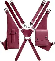 [Hellery] Steampunk Shoulder Harness Bag Fashionable PU Pouch for Work Daily Street Biking