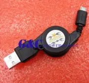 10pcsUSB 2.0 to Micro USB Retractable Cable Data Sync Charging Charge Cord Black